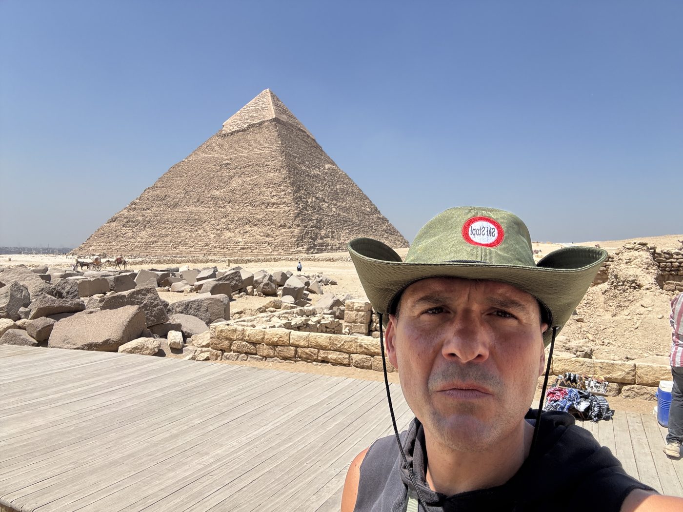 Giampiero in front of the Pyramid of Khafre