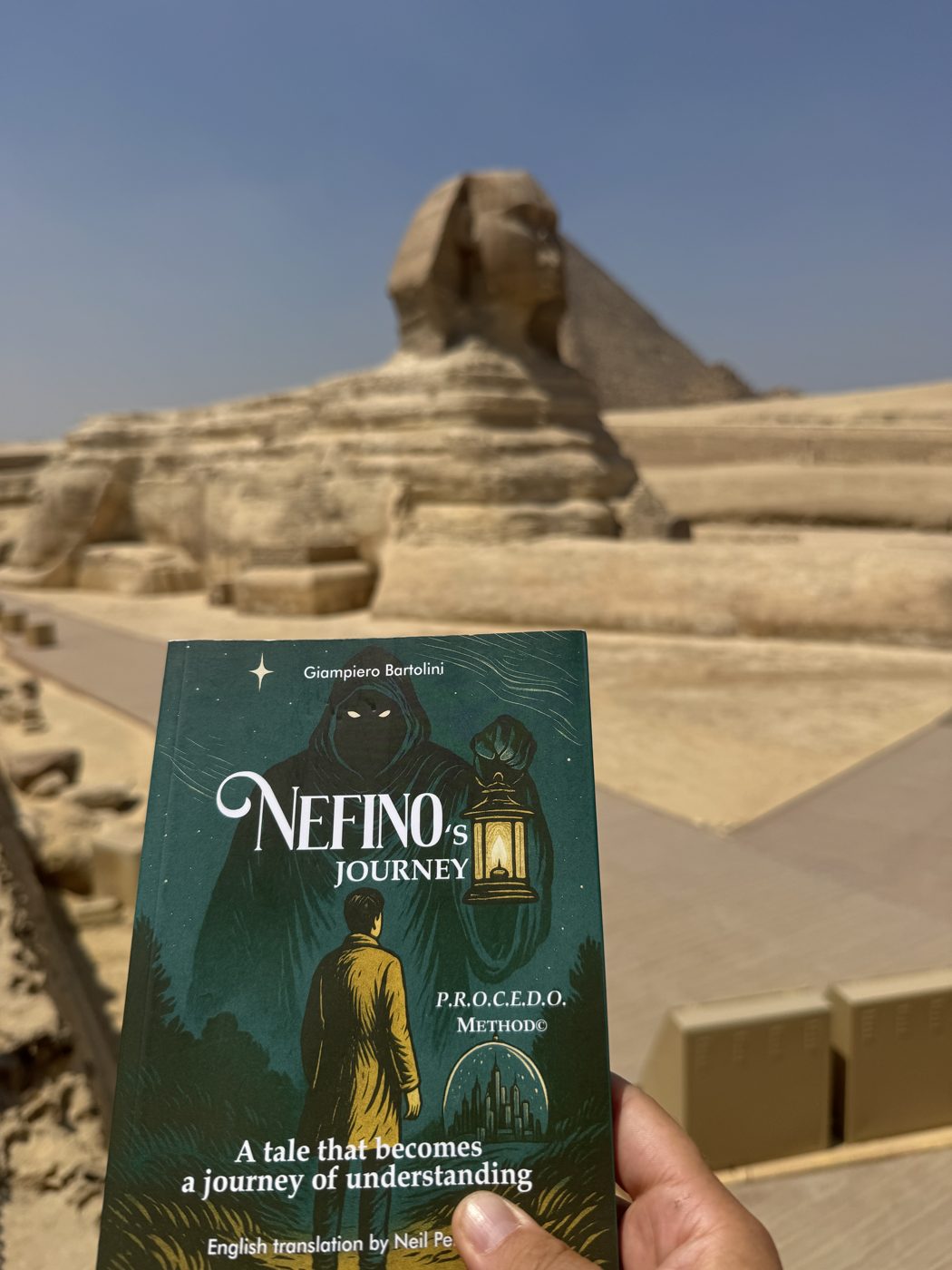 Nefino's Journey in front of the Sphinx